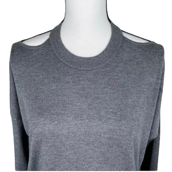 Splendid Cold Shoulder Cashmere Blend Crewneck Tunic Sweater Size Medium - Picture 3 of 7